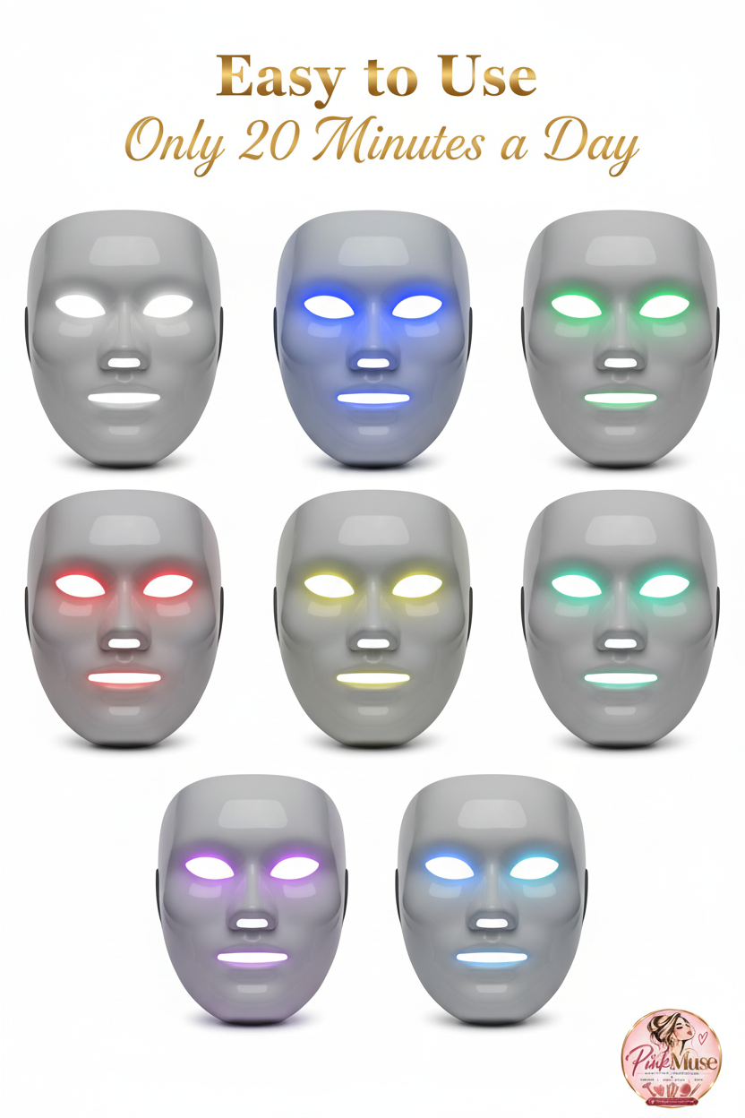 LED Mask 7 colours easy to use